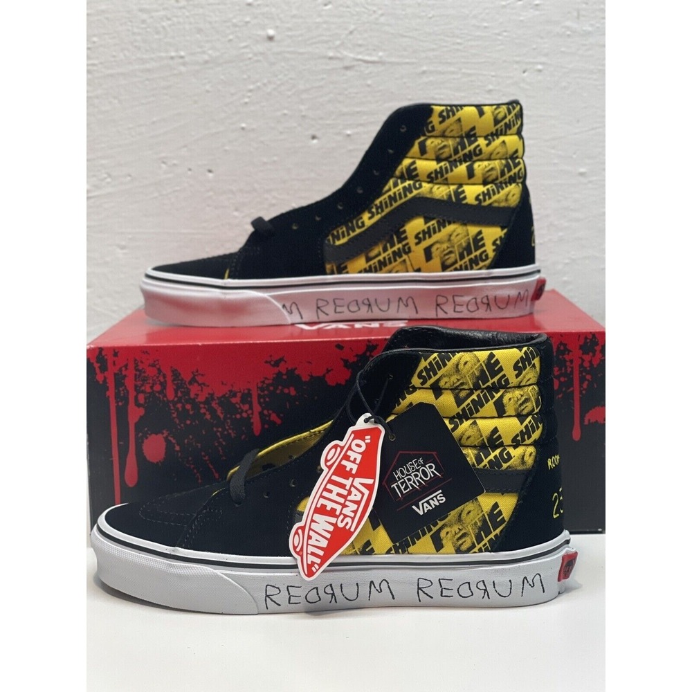 Vans Sneaker x House Of Terror The Shining Sk8-Hi Yellow Black Women Size 6 New